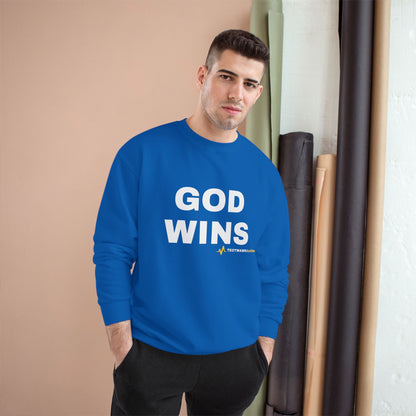 GOD WINS – Champion® Crewneck Sweatshirt