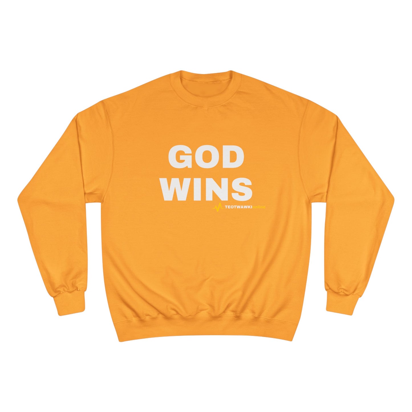 GOD WINS – Champion® Crewneck Sweatshirt