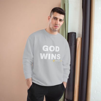 GOD WINS – Champion® Crewneck Sweatshirt